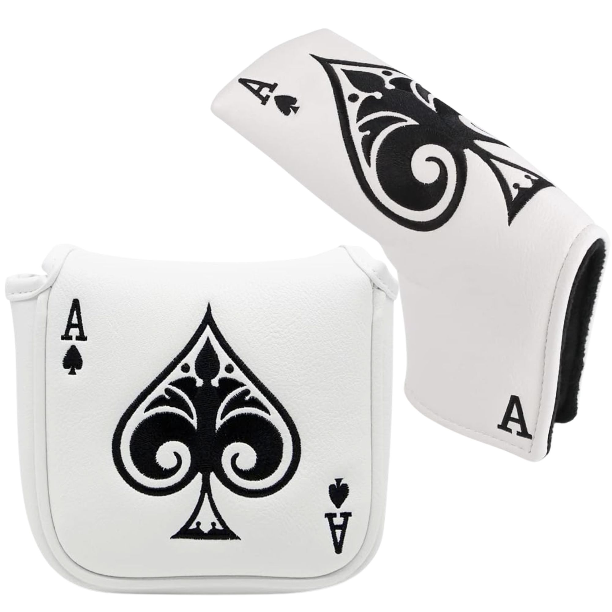 Golf Equipment Suppliers - Lustige Golf-Putter-Abdeckung im Poker-Ass-Stil, Golfschläger-Kopfabdeckung, Golf-Mallet-