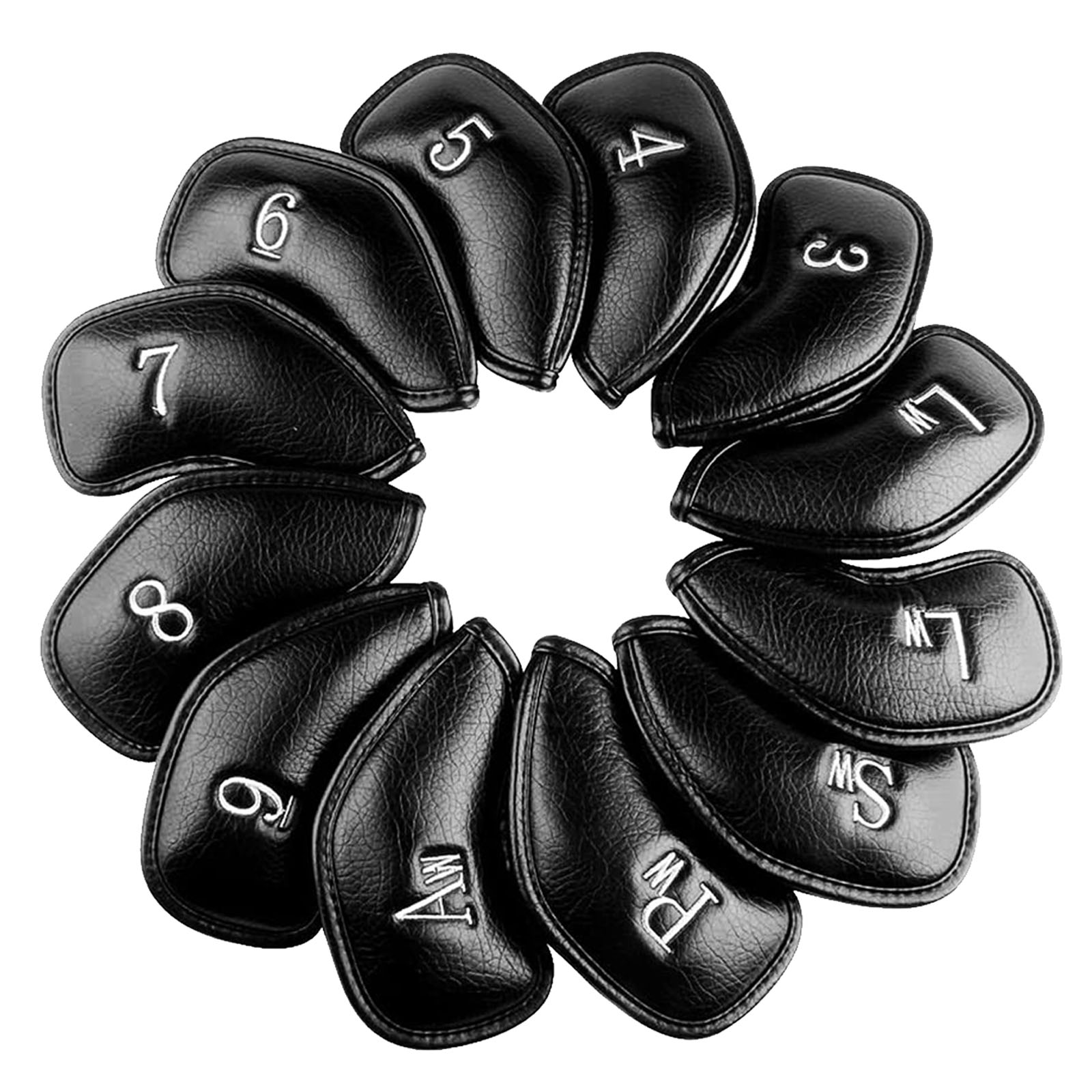 Golf Equipment Suppliers - Hochwertige Kunstleder-Golfschlägerhauben im stilvollen Iron- &
