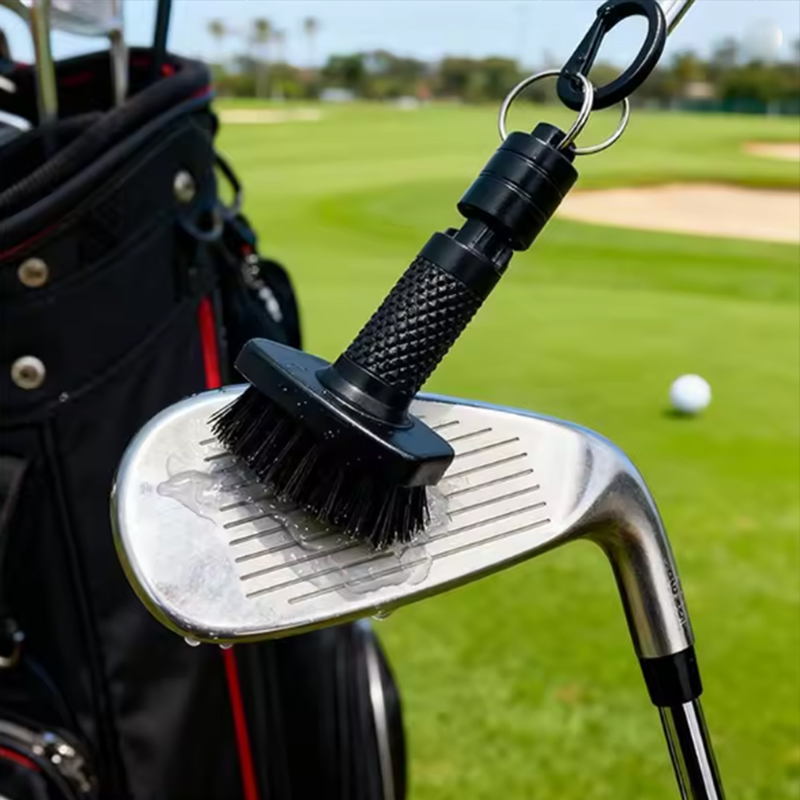 Golf Equipment Junior - Golfschläger-Reinigungsbürste, Rillenreiniger, Mini-Golfschlägerbürste, magnetisches Schnellverschluss-Golfzubehör